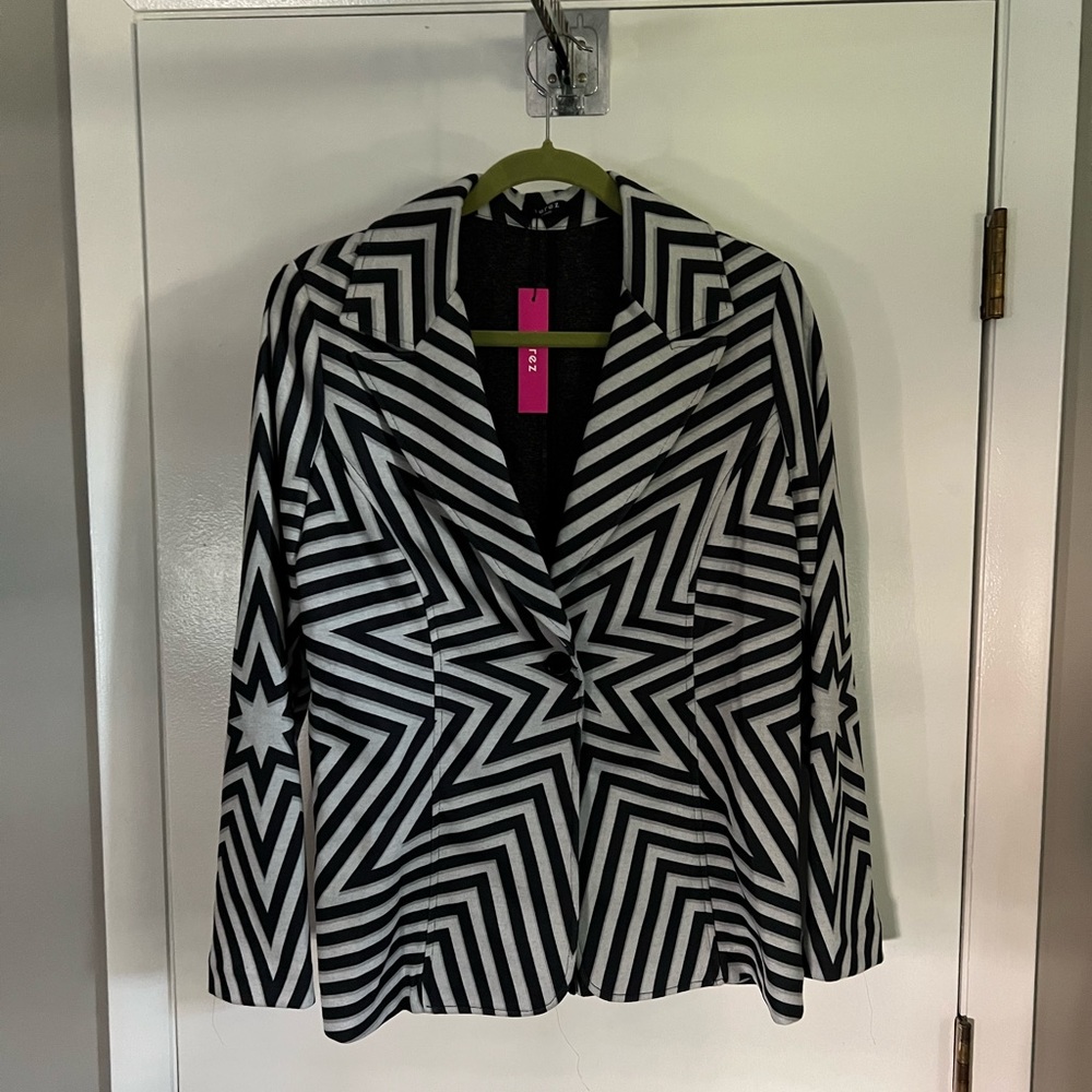 NWT Terez Starburst Ponte Blazer, Sz L